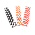 Biodegradable disposable 197 mm paper straws for drinking beverage